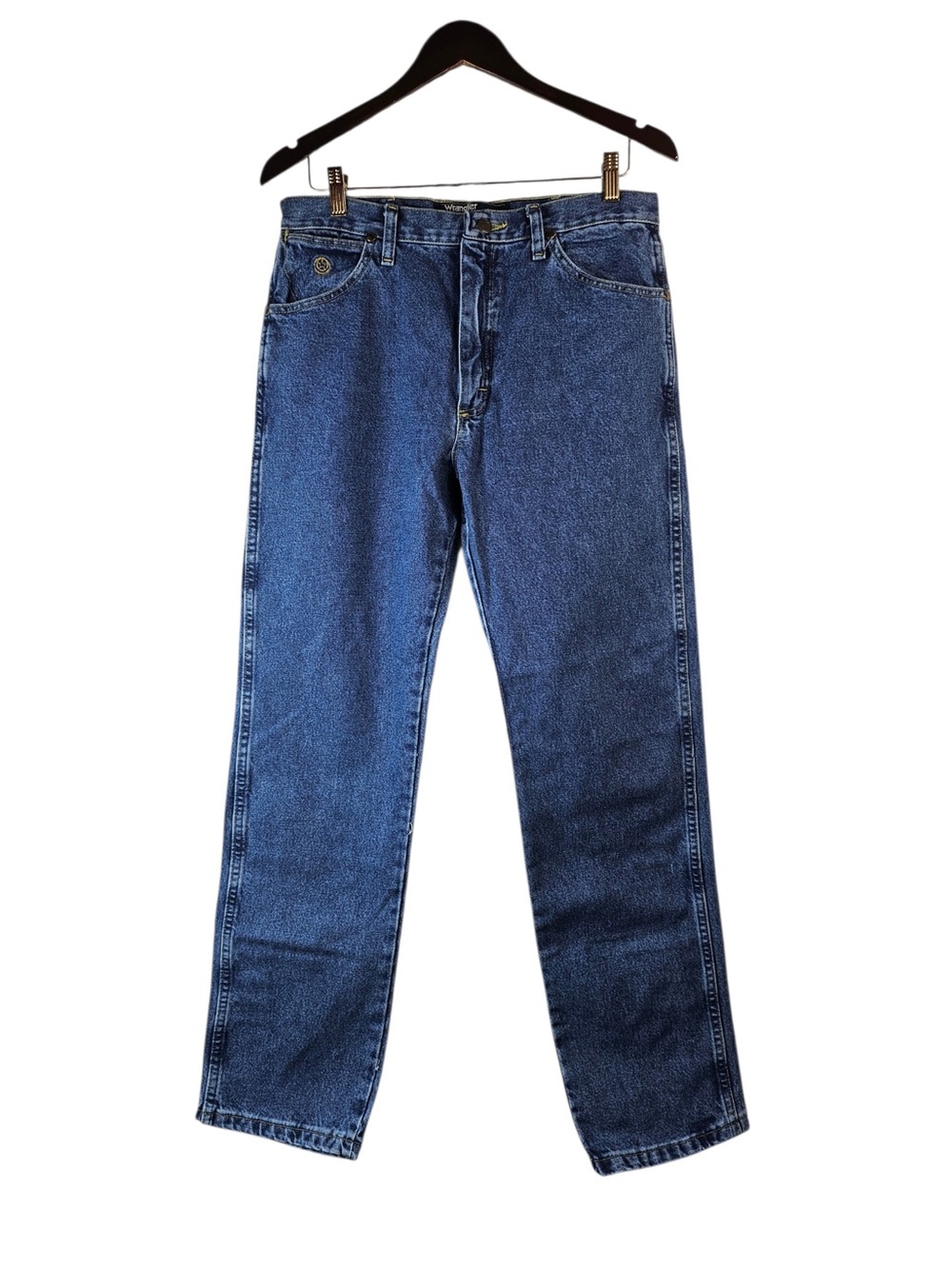 Wrangler George Strait Mens Cowboy Cut Medium Wash Blue Denim Jeans 32x34